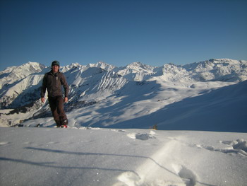 Du sommet du point 2039, la vue sur le Mont-Blanc